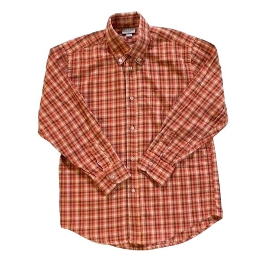 Papo d' Anjo | Orange Checkered Long Sleeve